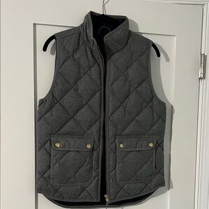 J. Crew Black Quilted Vest